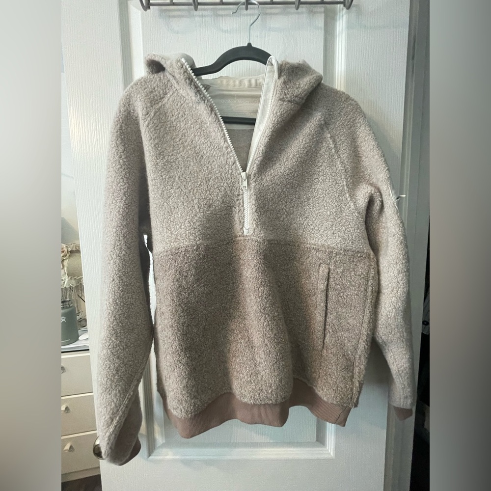 Outdoor Voices MegaFleece 1/2 Zip Hoodie, size S